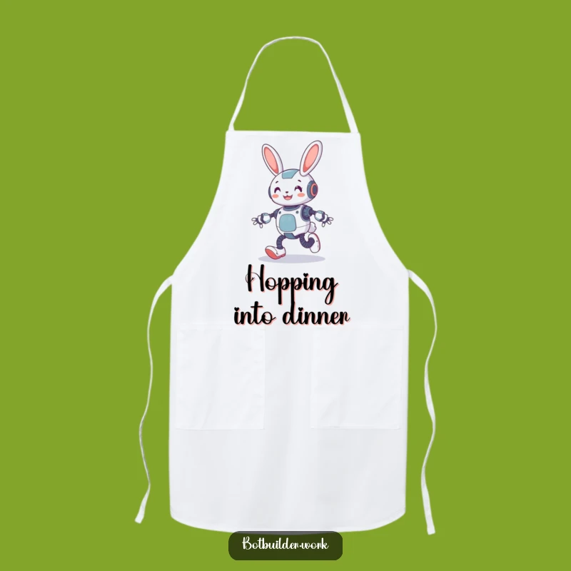 Funny Robot Rabbit Apron: Cook With Springy Cheer