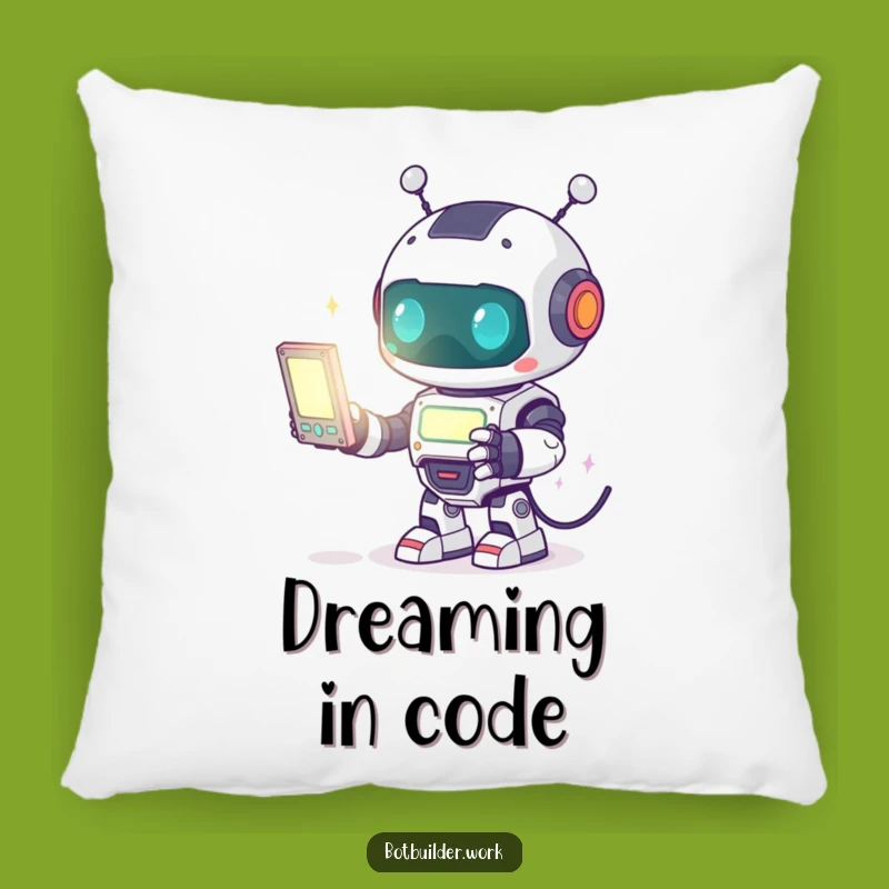 Funny Robot Programmer Pillow: Cute Coding Comfort - Great Funny Gift