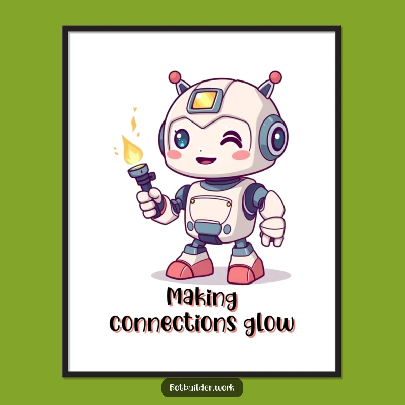 Funny Robot Welder Art Print: Cute Torch Download - Ideal Funny Gift