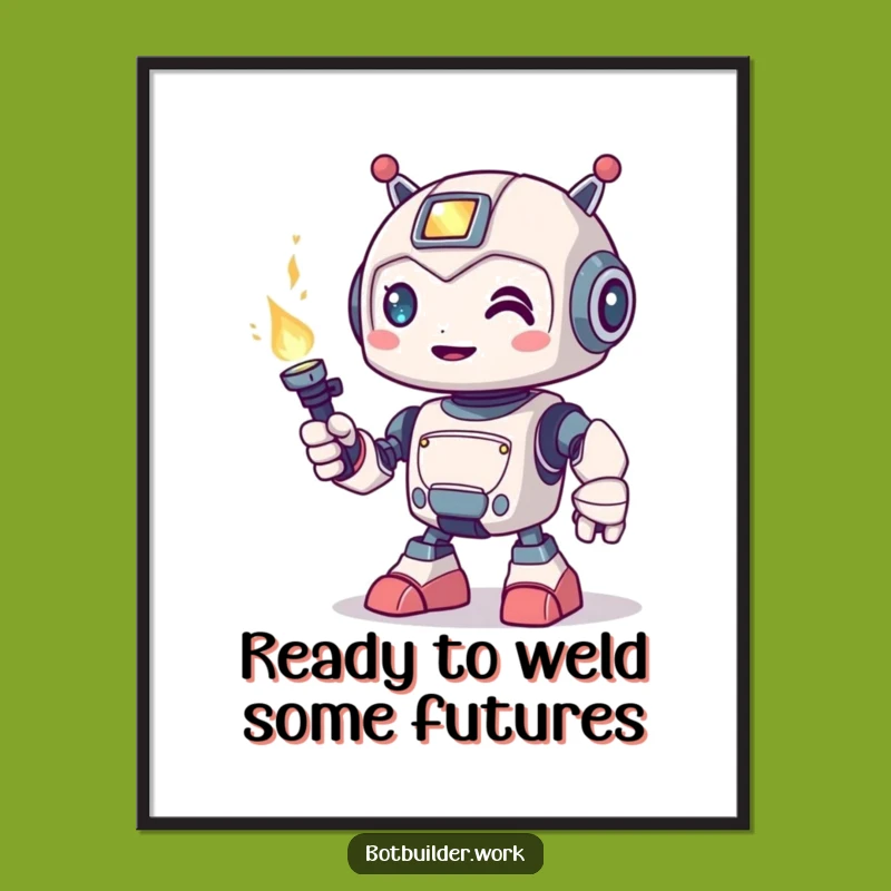 Free Printable Funny Robot Animal Wall Art: Welder DIY Downloadable Decor