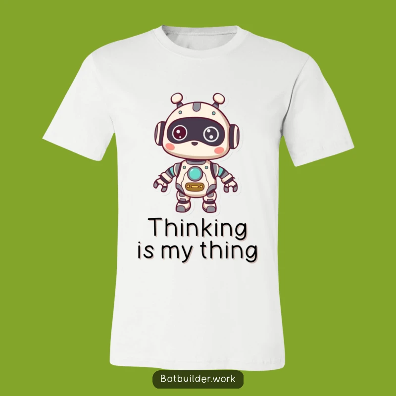 Funny Robot Curious T-Shirt: Gears & Wonder Tee - Ideal Funny Gift