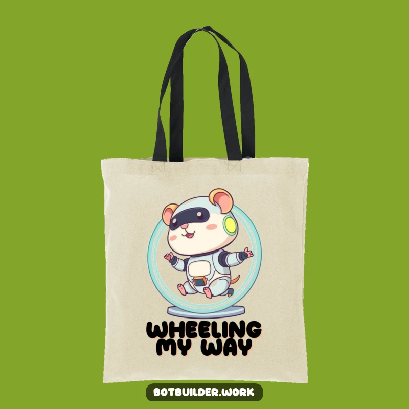 Funny Robot Hamster Tote Bag: Carry Your Hustle With Style